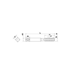 Taraud machine Multi-applications HSS DIN376 Entrée GUN Forme B Trous débouchants