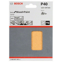 BLISTER DE 10 FEUILLES ABRASIVES 115 X 107 G120
