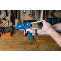 Pistolet à colle éléctrique 120W, 220V pour bâtons de colle Ø12mm Rapid EG320 en boite carton