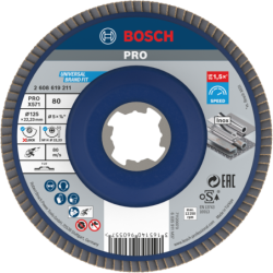 DISQUE A LAMELLES 125 G080 ACIER X-LOCK