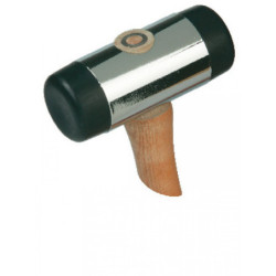 Maillet avec 2 embouts en plastique 35mm manche bois frêne