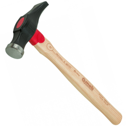 Marteau à garnir tête ronde 30mm manche bois hickory poids 400g