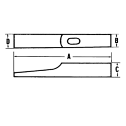 Marteau d'électricien 16mm manche bois frêne poids 160g