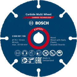 DISQUE À TRONÇONNER CARBURE MULTI-MAT EXPERT Ø 0.76X1.0X10mm