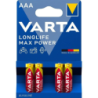 PILE ALCALINE Longlife Max Power LR03 (AAA) 1,5V VARTA (blister 4 pcs)