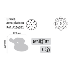 PONCEUSE ORBITALE Ø150 MM EXENTRATION 5 MM