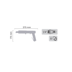Dérouilleur pistolet à 19 aiguilles pneumatique GP5415