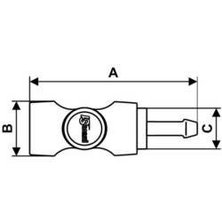 RACCORD AIR SECURITE POUR FLEXIBLES D. 10 MM