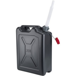 JERRICAN PLASTIQUE NOIR POUR HYDROCARBURE - 20L