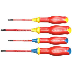 JEU DE 4 TOURNEVIS BORNEO ISOLES 1000 V ATB.J4TVEPB