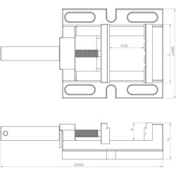 ETAU DE PERCEUSE 120mm FONTE
