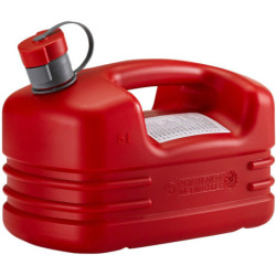 JERRICAN PLASTIQUE ROUGE POUR HYDROCARBURE- 10L