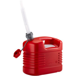 JERRICAN PLASTIQUE ROUGE POUR HYDROCARBURE- 10L
