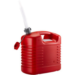 JERRICAN PLASTIQUE ROUGE POUR HYDROCARBURE- 10L