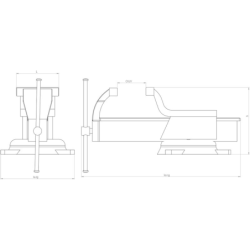 ETAU ACIER REGLABLE larg 125 mm BASE TOURNANTE TEMBO125