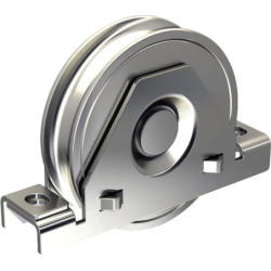Monture à support intérieur acier galvanisé,Ø 100mm,gorge ronde Ø 16mm Mantion 22101R16