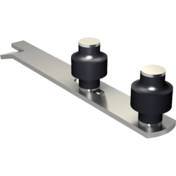 Guide du bas à scellement réglable avec 2 olives Ø 45mm Mantion 1092