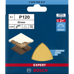 ABRASIF DELTA 93x93mm G100 BFW EXPERT (blister 5 pcs)