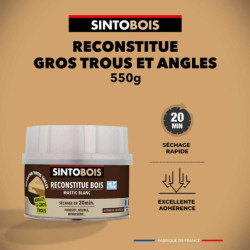 MASTIC BI-COMPOSANTS SOUPLE SINTOBOIS CHENE CLAIR (boite de 190 gr)