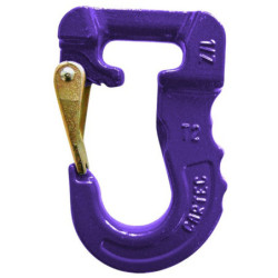 Crochet JOKER pour élingue ronde multi-brins Acier allié avec linguet de sécurité forgé