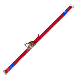 Sangle d'arrimage intérieur Largeur 50mm 2 attaches monobloc TMU 1000kg CMU 2000kg Rouge