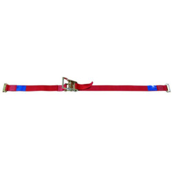Sangle d'arrimage intérieur Largeur 50mm 2 attaches monobloc TMU 1000kg CMU 2000kg Rouge
