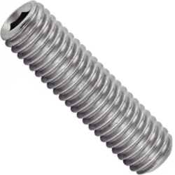 Vis sans tête six pans creux bout plat Inox A2 - ISO 4026 - (similar DIN 913, NFE27-180, UNI 5923)