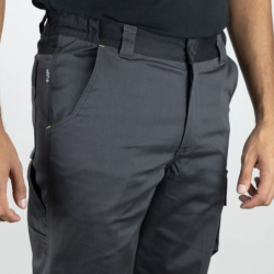 BERMUDA STRETCH MULTIPOCHES DEDALE 175G Gris sombre/ Noir