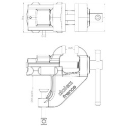 ETAU ACIER A AGRAFE larg 80 mm