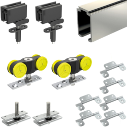 Ensemble rail + montures longueur 1,80 m pour 4 panneaux Mantion TANGO40-180