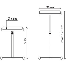 SERVANTE A ROULEAU HT.120 CM / 60 KG