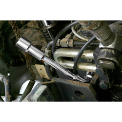 Clé à pipe débouchée forgée 6 pans x 6 pans métrique