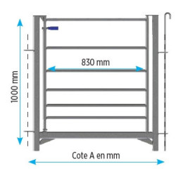 Claie ovins passage homme Longueur 1m Hauteur 1m Avec broche