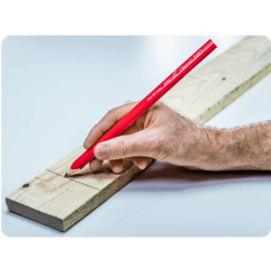 Crayon rouge de charpentier Longueur 30cm