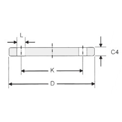 BRIDE PLEINE PN10 DN 150-168
