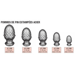 POMME DE PIN ACIER REF.P35A