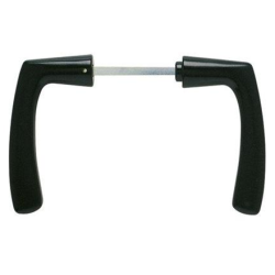 BEQUILLE DBLE PORTALIS NOIRE 6X110 1P POLYBLOC