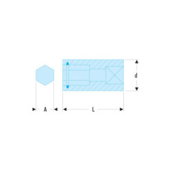 Douille radio 1/4 porte embout 1/4 R.235 Facom