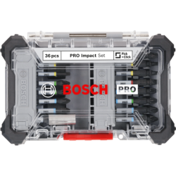 Coffret de 36 pieces embouts de vissage Pro Impact + douilles + 2 portes-embout