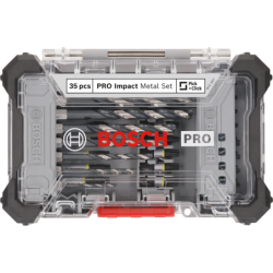 Coffret de 35 pieces embouts de vissage Pro Impact + forets HSS