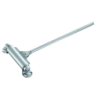 FERME-PORTE A TRIANGLE TIREX 54 GALET SIMPLE ARGENT