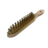 BROSSE METALLIQUE A MANCHE FIL ACIER ROND 4 RANGS 280x35mm