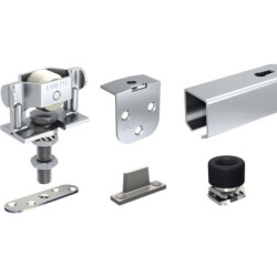 Ensemble pour porte coulissante droite de 40 kg ,avec rail 1.85m Mantion CADETT185-1