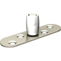 Guide du bas à olive nylon Ø 14mm sur platine,pour rail U 25x17 Mantion 1102
