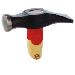 Marteau à garnir tête ronde 30mm manche bois hickory poids 400g