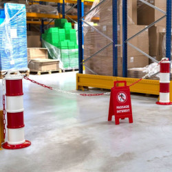 CHAINE SIGNALISATION 8 mm ROUGE BLANC ( SAC 25M )