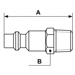 EMBOUT FILETE DN06 ISOB M3/8