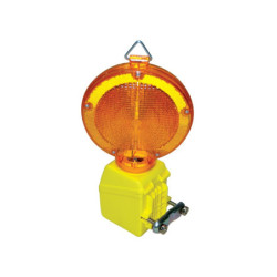 LAMPE DE CHANTIER CLIGNOTANTE A LED AUTOMATIQUE A PILE