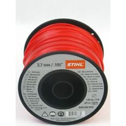 FIL DE COUPE CARRE NYLON ROUGE Ø2.7mm x 208m BOBINE