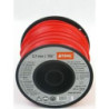 FIL DE COUPE CARRE NYLON ROUGE Ø2.7mm x 208m BOBINE